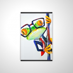 Funny frog with glasses