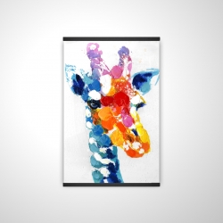 Girafe abstraite tacheté de couleurs