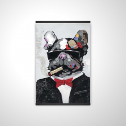 Bouledogue gangster avec son cigare