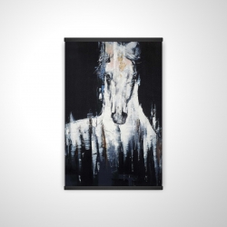  cheval blanc abstrait sur fond noir