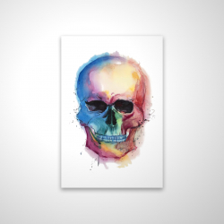 Crâne coloré aquarelle