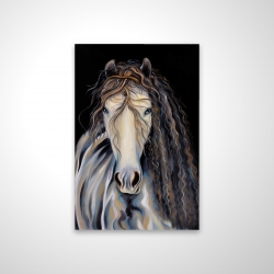 Abstract horse with curly mane