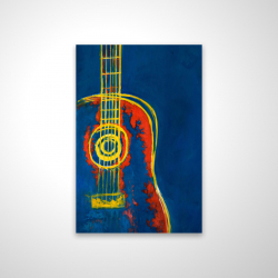 Modern blue abstract guitar