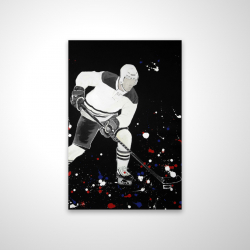 Joueur de hockey prêt l'action