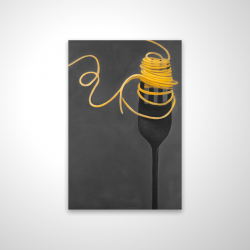 Spaghetti pasta around a fork