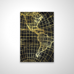 Black and marine world map globe