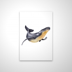 Watercolor blue whale