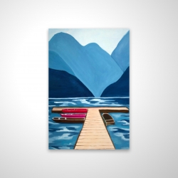 Lake, quai & mountains