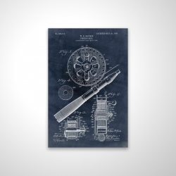 Blueprint of a fishing reel