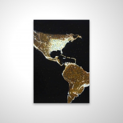 American continent at night