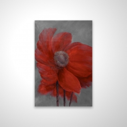 Fleur rouge dans le vent