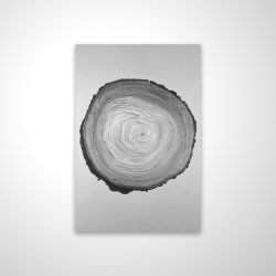 Grayscale round wood log