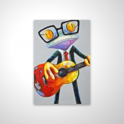 Drôle de grenouille à la guitare