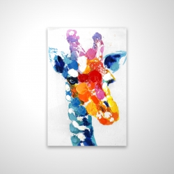 Girafe abstraite tacheté de couleurs