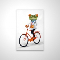 Drole de grenouille à vélo