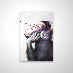 Monkey listening music