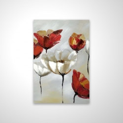 Abstract red and white flowers