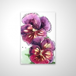 Two blossoming orchid with wavy petals