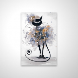 Cartoon black cat