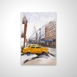 Taxi in the street sketch