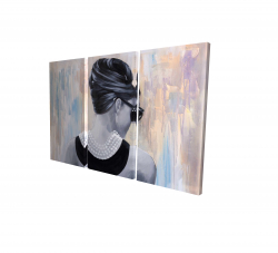 Audrey hepburn de style abstrait vue de dos