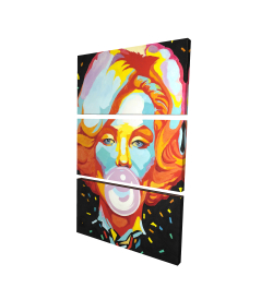 Marilyn monroe colorée avec bubblegum