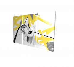Femme au trait jaune