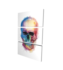 Crâne coloré aquarelle
