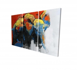 éléphant coloré et abstrait en mouvement