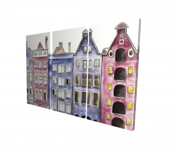 Vieilles maisons historiques d'amsterdam