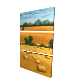 Hay bale fields