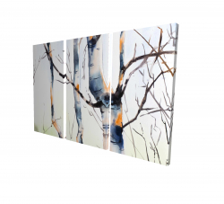 Three small birch trees