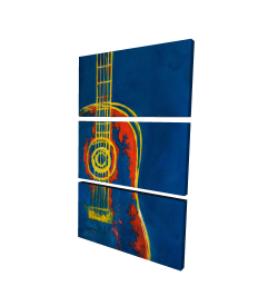Modern blue abstract guitar