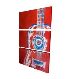 Guitare rouge abstraite et moderne