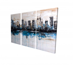 Abstract city with reflection on water