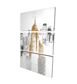 Blurry sketch style cityscape