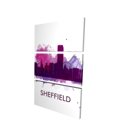 Silhouette en éclats de couleurs de la ville de sheffield
