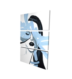 Abstract blue woman portrait
