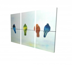 Oiseaux abstrait perchés