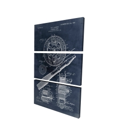 Blueprint of a fishing reel