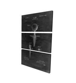 Black blueprint of golf tee