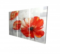 Abstract red wild flowers