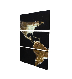 American continent at night