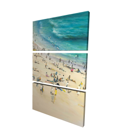 Foule à la plage l'été