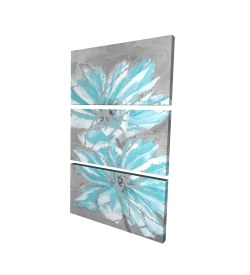 Deux petites fleurs bleues abstraites