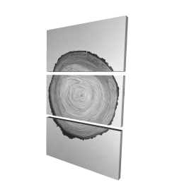 Grayscale round wood log