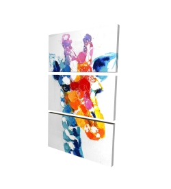 Girafe abstraite tacheté de couleurs
