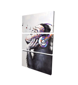 Monkey listening music