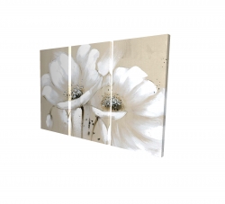 White abstract wild flowers