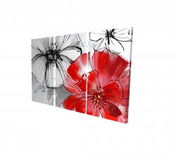 Red & white flowers sketch